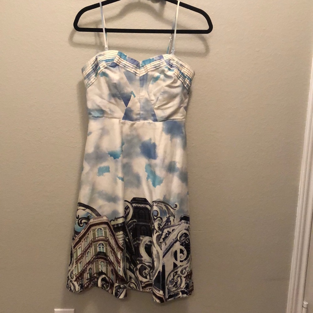 Anthropologie Size 6 cloud and cityscape dress